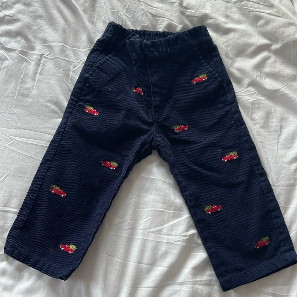 Janie and Jack The Embroidered Holiday Corduroy Pant, Size 12-18 months